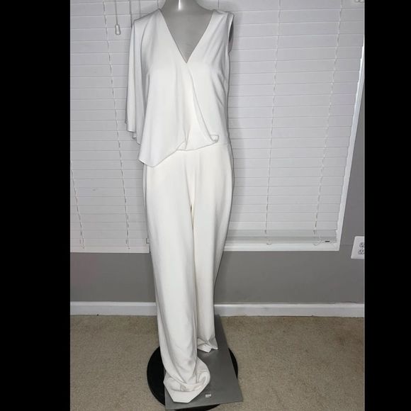 Halston Asymmetrical Cape Jumpsuit - Picture 7 of 10